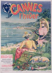 Affisch för Casino des Fleurs, Cannes på vintern, 1892